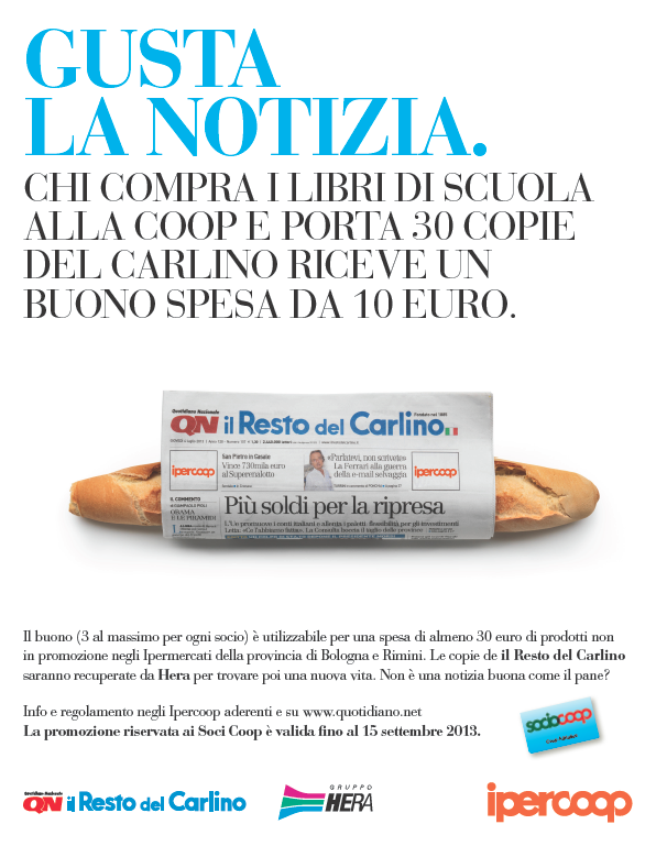 liberate le aragoste coop adriatica pubblicità GDO supermercati promozioni supermercati resto del carlino food promozione