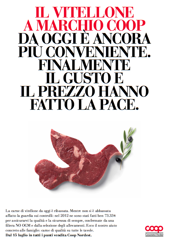 liberate le aragoste pubblicità coop food design alimentare carne