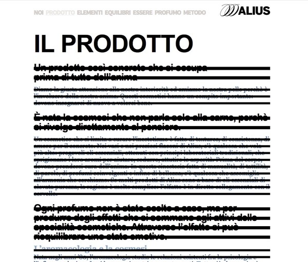 Nuovo sito web per il brand di cosmesi Alius